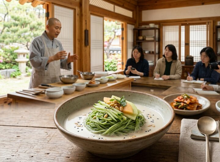 선재스님의 한국음식 홍보 "기회가 왔을 때 젓는 거 아니냐, 내가 젓는 건 전통요리 알리는 일" 검은요일 잣국수 선보여