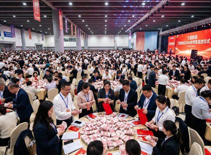 125억원 현금 산더미 테이블 위에 쌓고 "손으로 잡는 만큼 가져가세요" 중국 기업 파격 보너스 화제