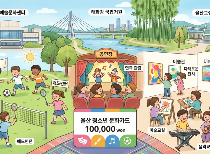 매년 10만원 문화활동비 초등학생에게 제공하는 울산시