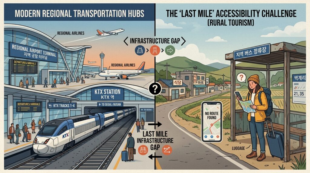 ?? 역과 공항까지는 도착했는데, 정작 여행지는 어떻게? 최종 구간 해결 없는 지역 여행 정책의 허점