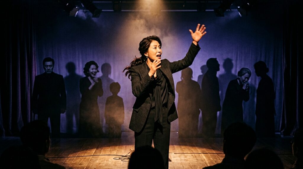 무대만이 답이다 인공지능 시대 배우 김지현의 16가지 얼굴, 살수선 공연 뒤 남긴 한마디