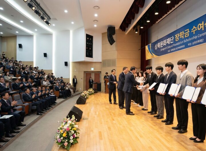 상록문화재단 서울대학교 첫 학기 장학생 시상식 진행