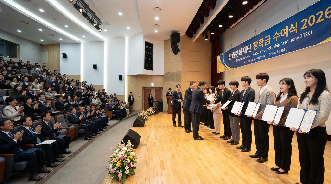 상록문화재단 서울대학교 첫 학기 장학생 시상식 진행
