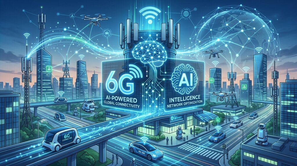 6G 차세대 네트워크 AI 기술 접목 · 엔비디아와 SK텔레콤 협력 글로벌 통신 기업들과 공동 개발