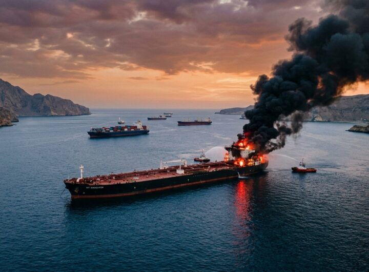 유조선 연속 피격 호르무즈 해협 긴장 고조 ? 선박 운항 전면 중단 검토