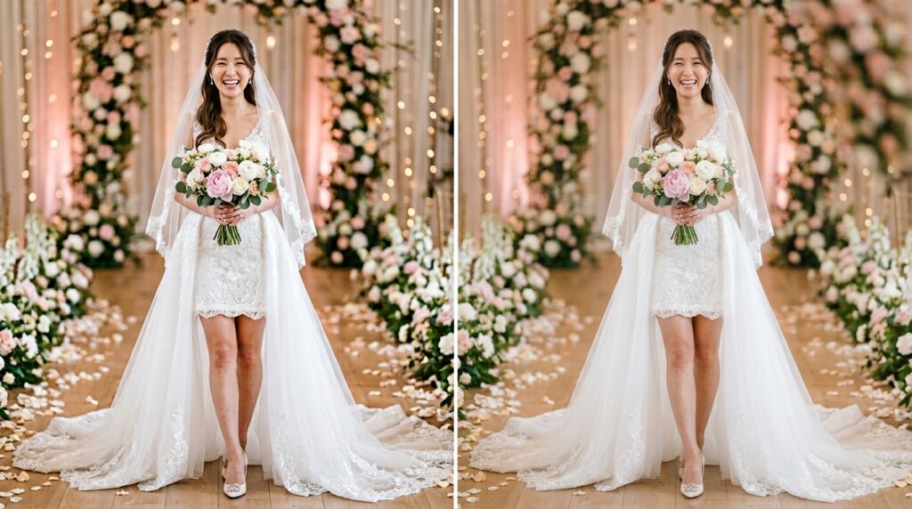 코요태 신지, 순백의 웨딩드레스로 환한 미소 ? 5월 결혼식 앞두고 화사한 변신