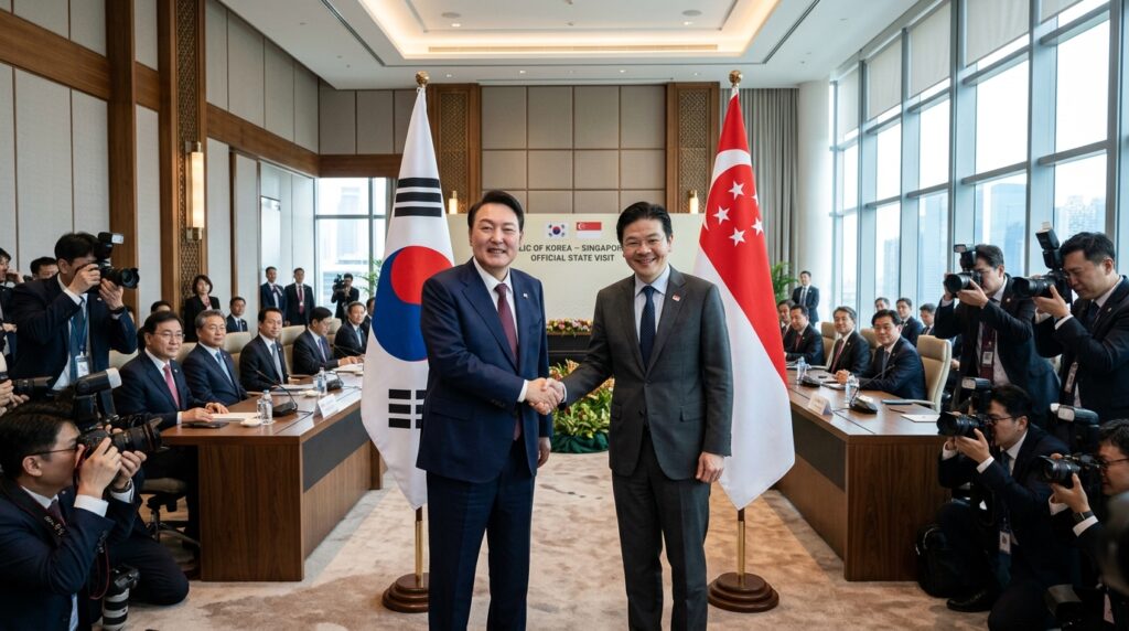 싱가포르 리더와 정상회담 소형원자로·AI 분야 5개 협력문서 서명