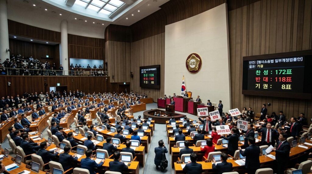국회 본회의 민주당 중심으로 재판소원제법 가결 완료, 대법관 인원 확대법안 논의 시작
