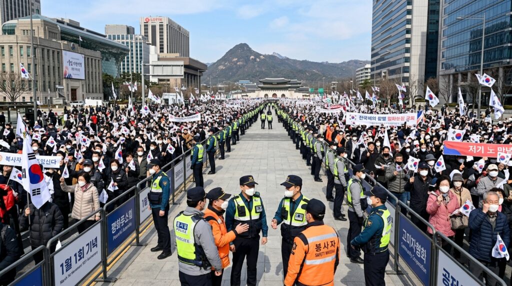 경찰의 새로운 집회 관리 방식 'Re-디자인' 삼일절 행사에서 처음 시행되며 평온하게 마무리