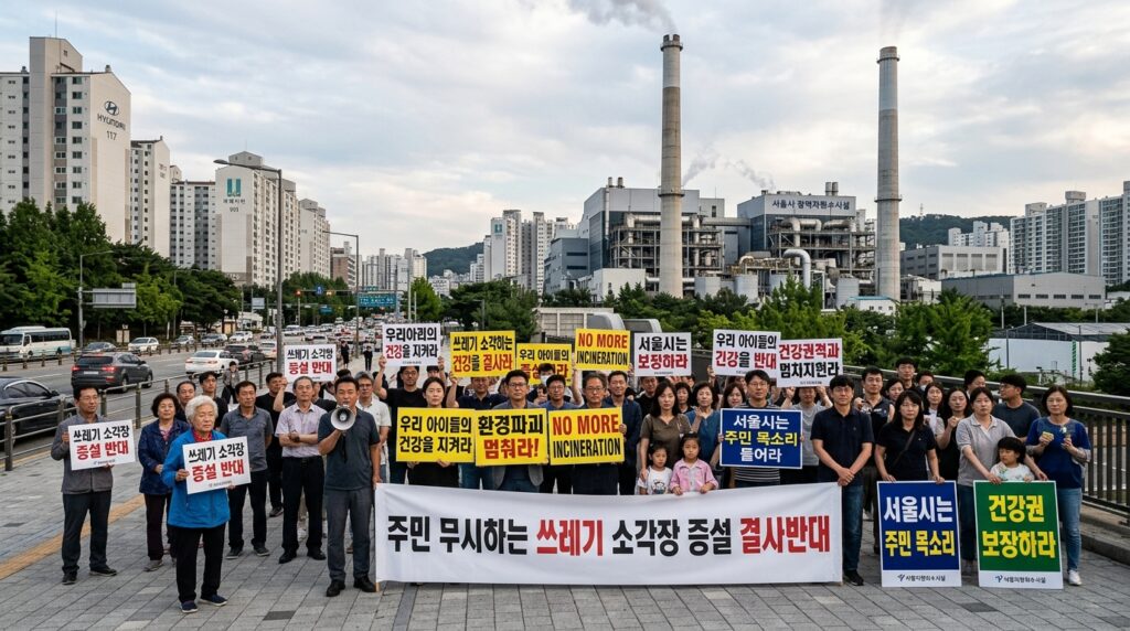서울시 마포 쓰레기 처리시설 법적 대응 중단 결정 무리한 추진 논란