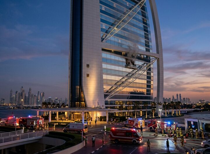 드론 잔해로 인한 화재 두바이 프리미엄 숙박시설 피해 '안심 도시' 명성에 금 가