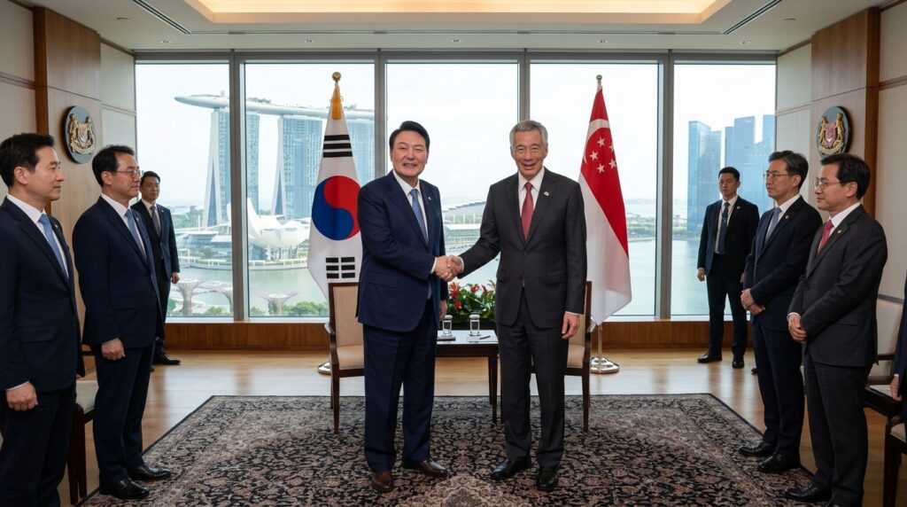 한·싱가포르 양국 정상 이란 정세 논의 대통령 "중동 지역 평화 회복 희망" 밝혀
