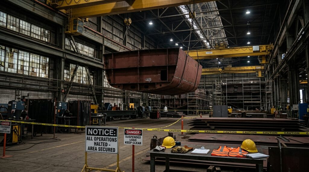 대한조선 제조현장 가동 정지, 해외 인력 사고사로 당국 조사 개시