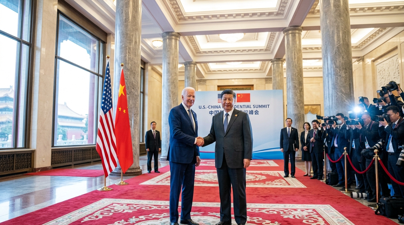 <span style="font-size: 18px; font-weight: bold; color: #2c3e50;">5월 상순~중순</span> <span style="font-size: 16px; color: #e74c3c;">미국과 중국 정상</span> <span style="font-size: 17px; font-weight: bold; color: #34495e;">베이징 회동 예정</span>