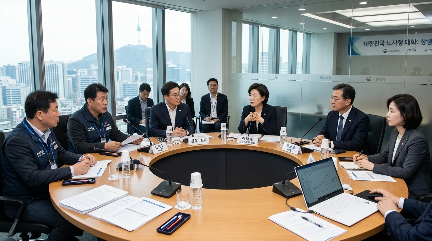 <span style="font-size: 18px; color: #2c5aa0; font-weight: bold;">“해고가 끝이 아닌 사회를 만들자”</span> <span style="font-size: 16px; color: #555;">대통령이 강조한</span> <span style="font-size: 17px; color: #c74545; font-weight: bold;">노동시장 유연화</span> <span style="font-size: 16px; color: #555;">와 상생 전략</span>