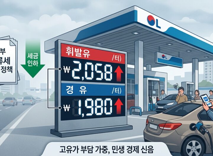 경유 가격 상승, 세금 인하에도 효과 미미 석유 관련 세율 조정의 현실적 한계