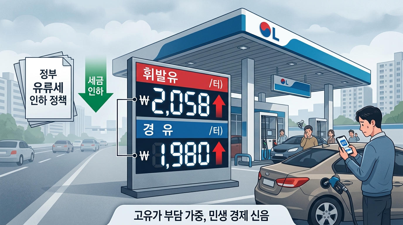 경유 가격 상승, 세금 인하에도 효과 미미 석유 관련 세율 조정의 현실적 한계