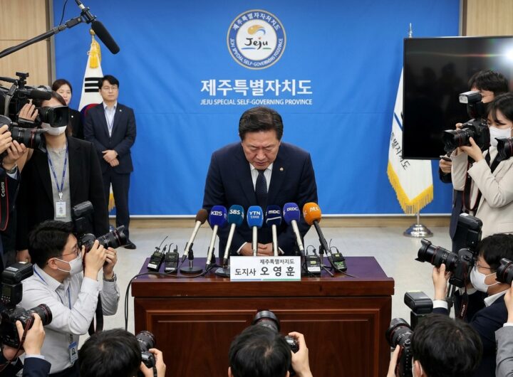 제주도지사 오영훈 "선거 관여 공직자 지시 사실 확인시 책임 떠안겠다"