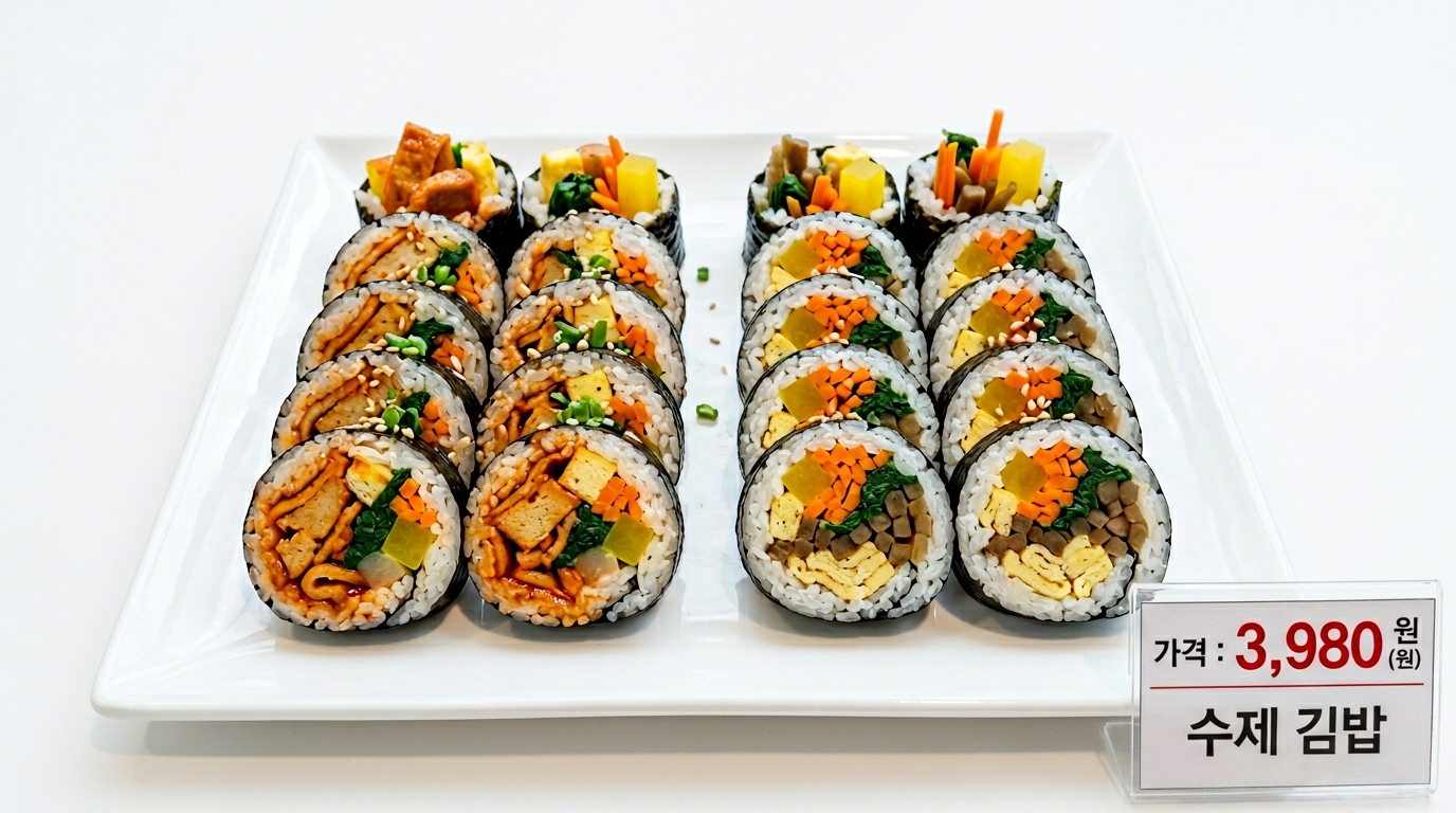 절반 가격 특가! 원조김밥과 매콤어묵 2줄 단돈 3,980원 대형마트 할인행사