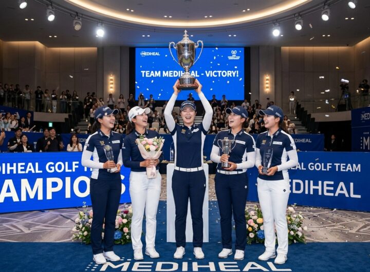 2025 시즌 다승 기록 메디힐 팀, 여성 골프 성장 주도 기대 - 김상열 한국여자프로골프협회 회장 언급