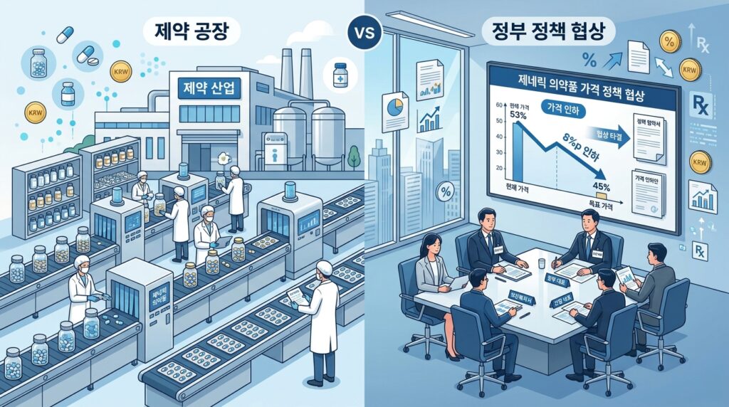 복사 의약품 비용 원조 대비 45% 선정... 제약사 항의로 낮춤 폭 감소