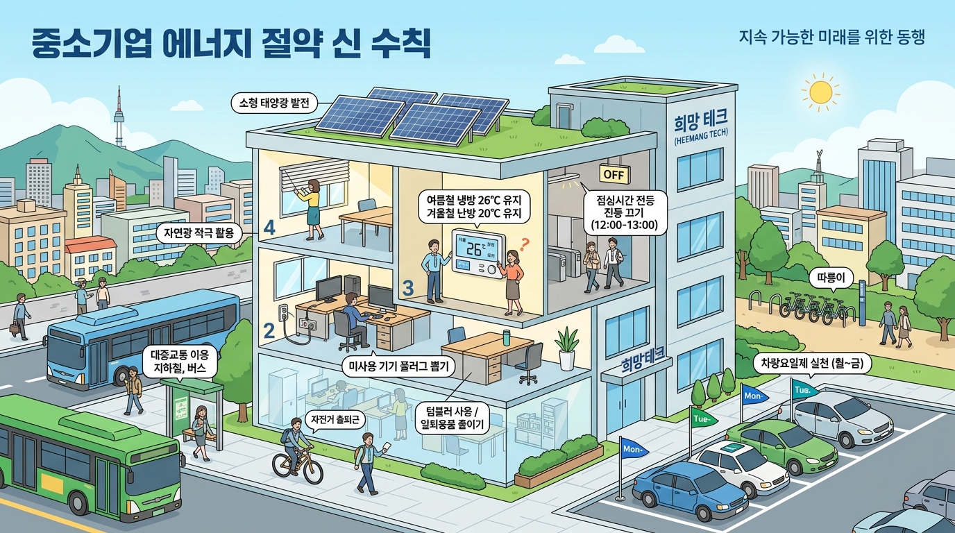 중견·중소 기업체 자동차 요일제 시행 에너지 절감 캠페인 참여