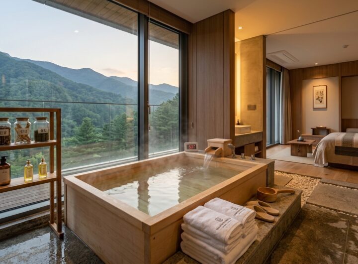 가족 힐링 여행지 수호텔 수안보온천 객실 내 천연 온천수로 편안한 휴식