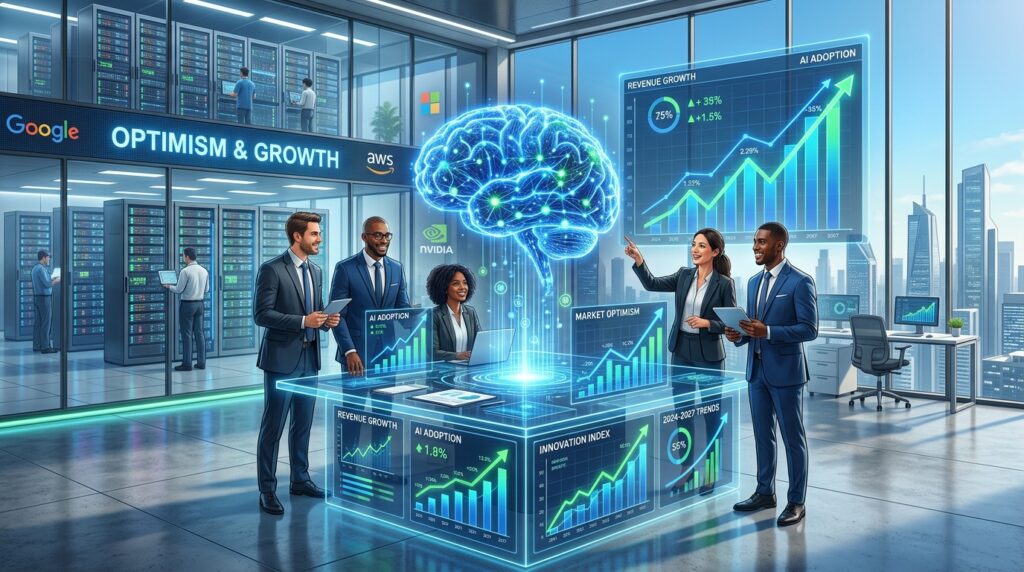 AI 기술 거품 논란 붕괴 우려 vs 성장 동력 적정 수준의 과열이 수익과 혁신 가속화 전망