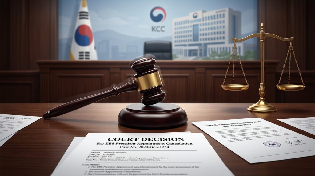방송통신위원회 2인 구조 결정 법적 무효 → 법원의 EBS 신동호 사장 임명 취소 판결