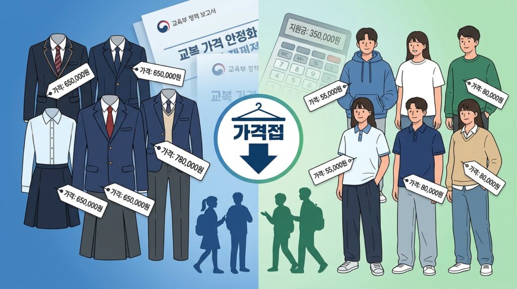 교복 정장 없앤다고 평상복 값이 오른다고요? → 항목당 최고가격제로 막겠습니다 (교육부 차관)