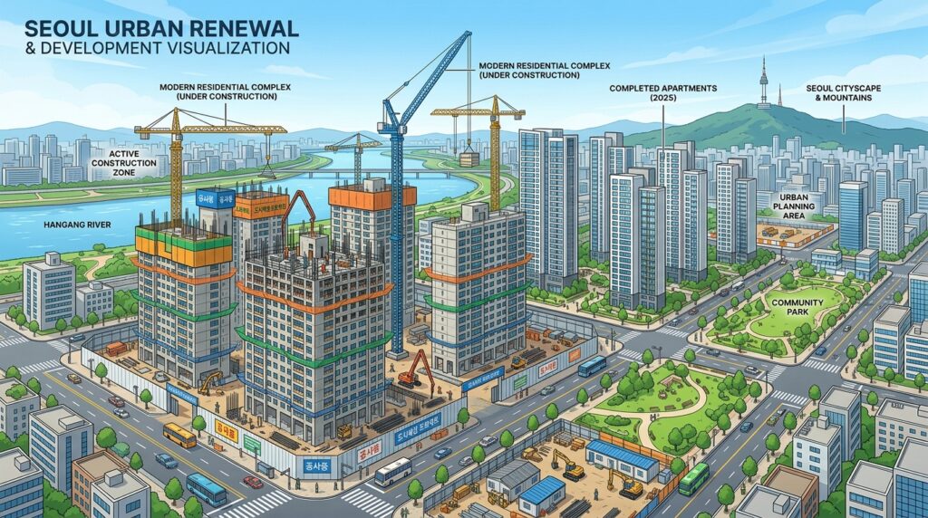 3개년 계획 8만5천호 건설 착수와 500억원 이주 대출 프로그램 시행 · 서울시 도시정비사업 추진 박차