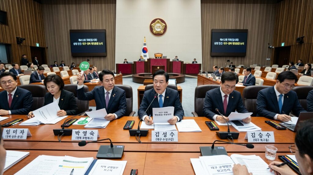 국민의힘 대구·경북 의원단 행정통합 지지 입장 통일 경북 북부권 반발 속에서도