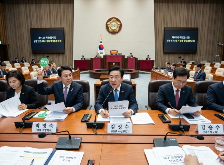 국민의힘 대구·경북 의원단 행정통합 지지 입장 통일 경북 북부권 반발 속에서도