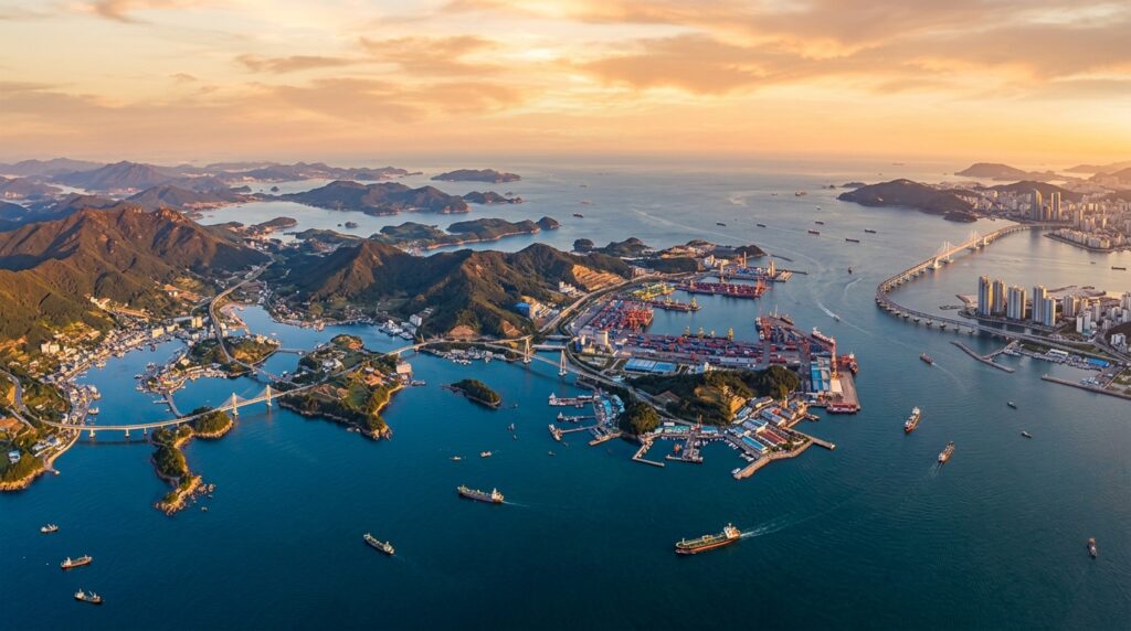 규제 완화로 경제 활력 · 남해 연안 개발이 대한민국 성장 동력 될 영남·호남 연결의 핵심