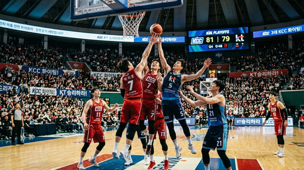 프로농구 6강 경쟁, 막판까지 계속된다 케이씨씨 부활과 케이티의 집념