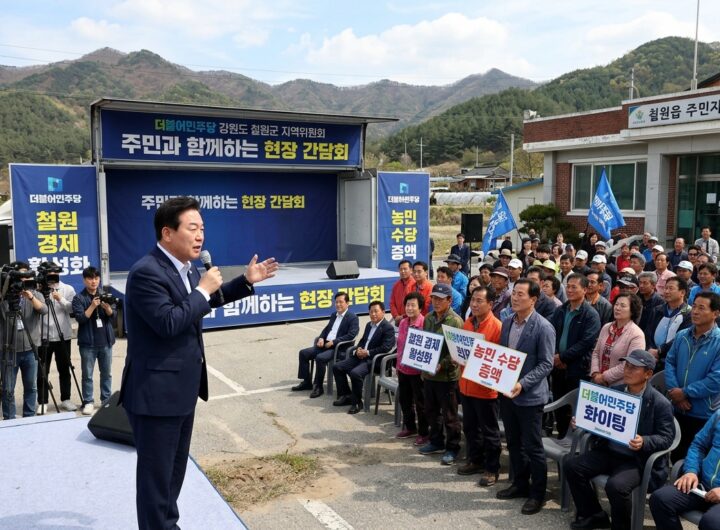 강원도 '격전지' 방문한 정청래, 지역 재탈환 목표 제시... "우상호는 대통령 측 인물" 발언