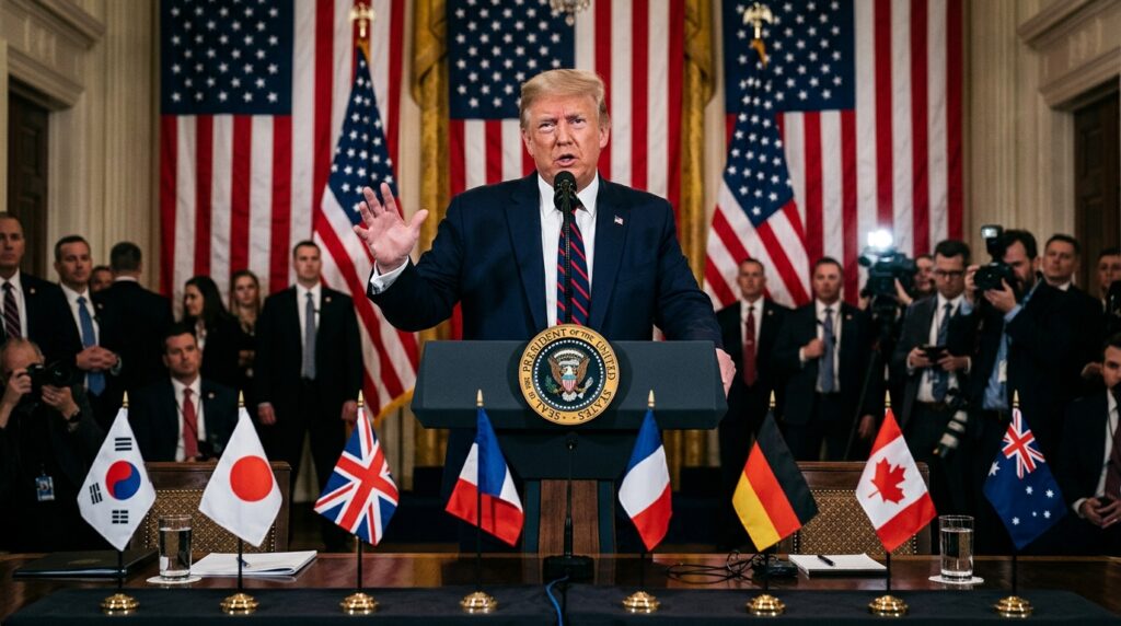 트럼프 발언 "한국, 실질적 지원 부족" 주한미군과 북한 핵문제 거론하며 강한 압박 메시지